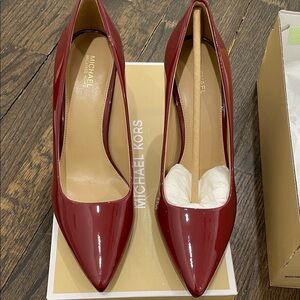 Michael Kors Deep Red Patent Heels